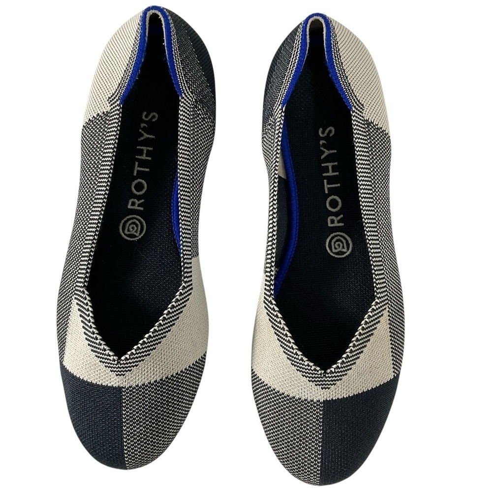 Rothy’s The Flat Captoe Black Size 8.5 Knit Round Toe Eco-Friendly Retired style - Picture 7 of 13